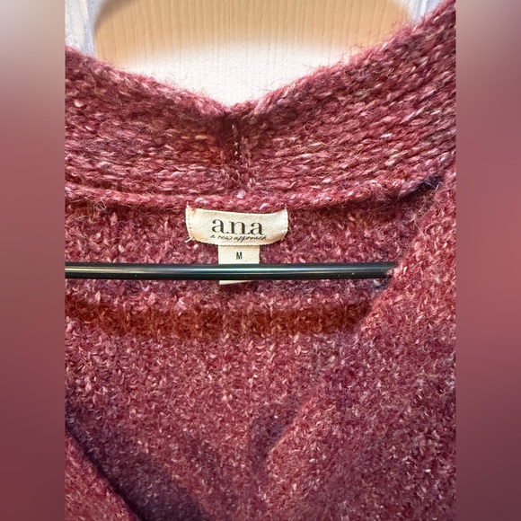 NWT Ana a new approach cardigan. Size medium. Color Maroon. - Picture 5 of 6